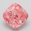 2.05 Ct. Fancy Vivid Pink Cushion Lab Grown Diamond