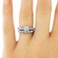 The Graciela Ring Set, smalltop view on a hand