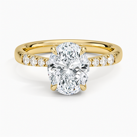 18K Yellow Gold Bella Hidden Halo Diamond Ring (1/5 ct. tw.)
