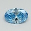 0.63 Ct. Fancy Vivid Blue Oval Lab Grown Diamond