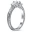 Celtic Antique Scroll Three Stone Trellis Ring, smallview
