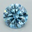 3.01 Ct. Fancy Vivid  Blue Round Lab Grown Diamond