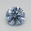 0.53 Ct. Fancy Vivid Blue Round Lab Grown Diamond