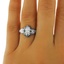 The Lita Ring, smalltop view on a hand
