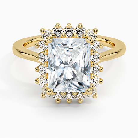 Sunburst Halo Engagement Ring - Brilliant Earth