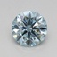 0.51 Ct. Fancy Intense Greenish Blue Round Lab Grown Diamond