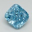 2.60 Ct. Fancy Vivid Blue Cushion Lab Grown Diamond
