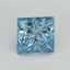 1.19 Ct. Fancy Vivid Blue Princess Lab Grown Diamond