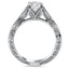 Ornate Leaf and Vintage Scroll Diamond Ring, smallside view