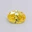 1.01 Ct. Fancy Vivid  Yellow Oval Lab Grown Diamond