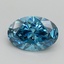 1.59 Ct. Fancy Vivid Blue Oval Lab Grown Diamond