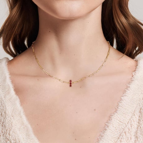 Garnet Rondelle Charm