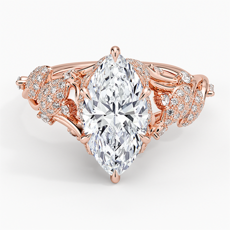 14K Rose Gold Luxe Canopy Diamond Ring