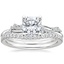 Platinum Pirouette Diamond Ring with Curved Ballad Diamond Ring (1/6 ct. tw.)