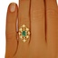 The Sequoia Ring, smalltop view on a hand