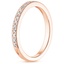 14K Rose Gold Geneva Diamond Ring, smallside view