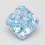 1.51 Ct. Fancy Vivid Blue Cushion Lab Grown Diamond