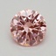 0.40 Ct. Fancy Vivid Pink Round Lab Grown Diamond