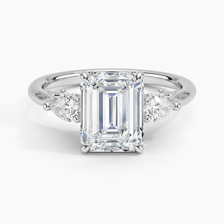 Platinum Secret Garden Gallery Three Stone Diamond Ring