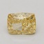 1.00 Ct. Fancy Vivid Yellow Cushion Lab Grown Diamond