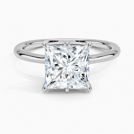 18K White Gold Freesia Six-Prong Solitaire Ring