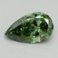 1.00 Ct. Fancy Vivid Green Pear Lab Grown Diamond