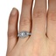The Celicia Ring, smallzoomed in top view on a hand