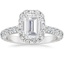 18K White Gold Sienna Halo Three-Quarter Coverage Diamond Ring (3/4 ct. tw.), smalltop view