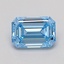 0.29 Ct. Fancy Vivid  Blue Emerald Lab Grown Diamond