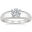 18K White Gold Adrian Solitaire Ring, smalltop view