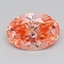0.53 Ct. Fancy Vivid  Pink Oval Lab Grown Diamond