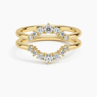 Aria Nested Contoured Diamond Ring Stack (1/3 ct. tw.) in 18K Yellow Gold
