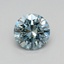0.38 Ct. Fancy Vivid Green Blue Round Lab Grown Diamond