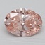 1.58 Ct. Fancy Vivid Pink Oval Lab Grown Diamond