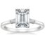 Platinum Tapered Baguette Three Stone Diamond Ring, smalltop view