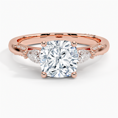 18K Rose Gold Simply Tacori Three Stone Diamond Ring (1/3 ct. tw.)