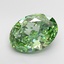 3.18 Ct. Fancy Vivid Green Oval Lab Grown Diamond