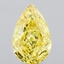 4.52 Ct. Fancy Intense Yellow Pear Lab Grown Diamond