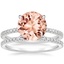 18KW Morganite Luxe Viviana Diamond Bridal Set (1/2 ct. tw.), smalltop view