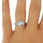The Steliana Ring, smalltop view on a hand