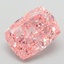 4.23 Ct. Fancy Vivid  Pink Cushion Lab Grown Diamond