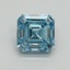 1.32 Ct. Fancy Vivid Blue Asscher Lab Grown Diamond