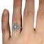 The Adaira Ring, smallzoomed in top view on a hand