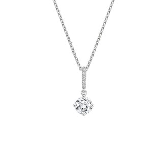 Compass Point Diamond Pavé Pendant in 18K White Gold