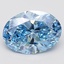 3.36 Ct. Fancy Vivid Blue Oval Lab Grown Diamond