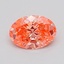 0.63 Ct. Fancy Vivid  Pink Oval Lab Grown Diamond