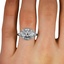 The Carrigan Ring, smallzoomed in top view on a hand