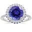 18K White Gold Audra Diamond Ring with Sapphire Accents (1/4 ct. tw.), smalltop view