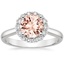 18K White Gold Lotus Flower Halo Diamond Ring (1/4 ct. tw.), smalltop view
