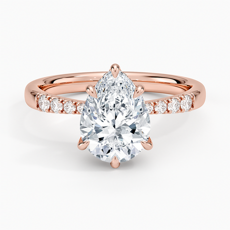 14K Rose Gold Bella Hidden Halo Diamond Ring (1/5 ct. tw.)